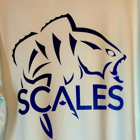 Scales Long Sleeve Crew Neck Performance Fishing Shirt. Size 2XL. - Picture 6 of 7